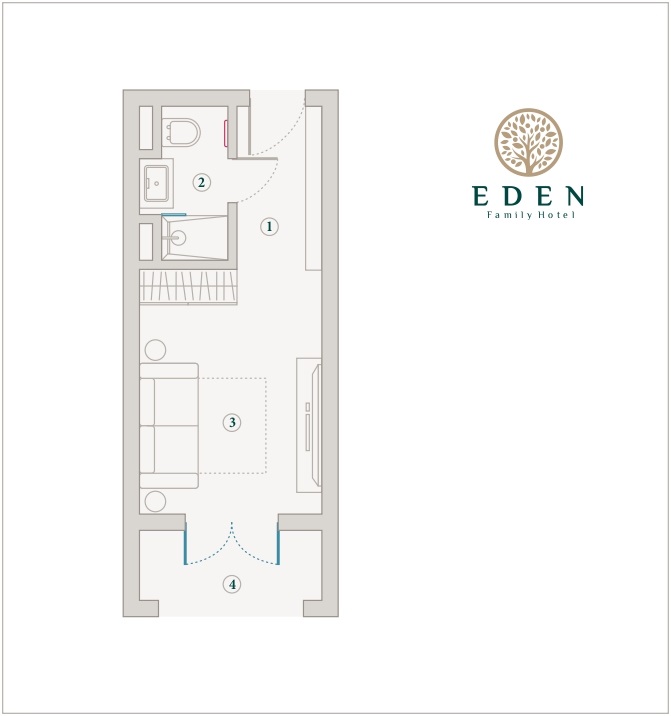Планировка: 1-комнатная · 25,6 м²