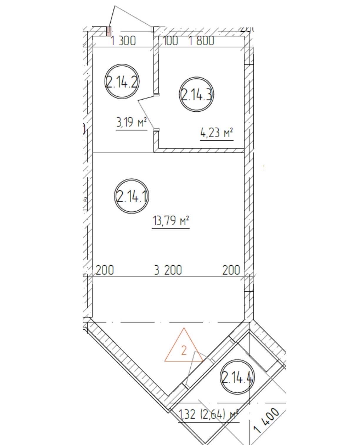 Планировка: Студия · 22,5 м²