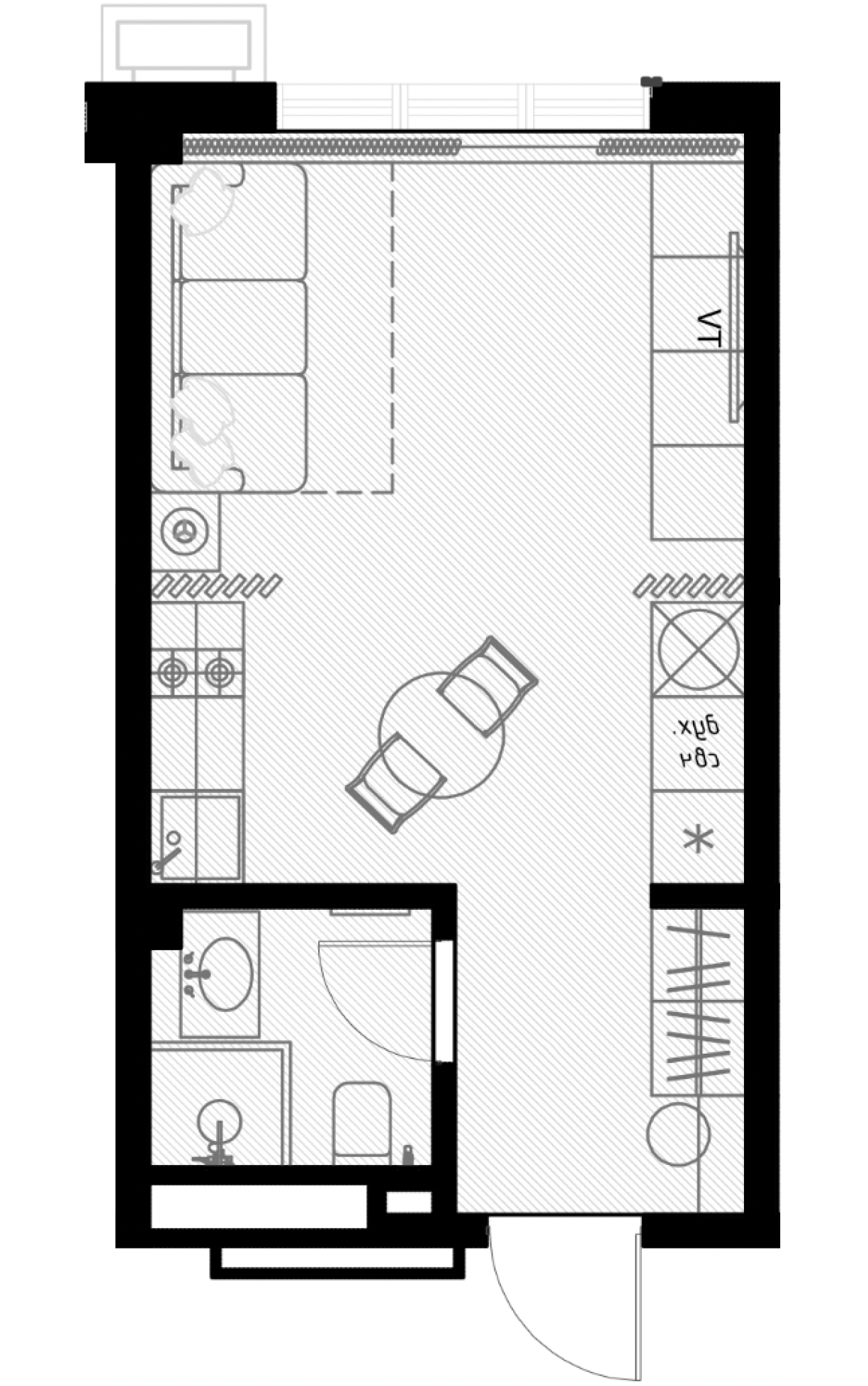 Планировка: Лот · 25,7 м²
