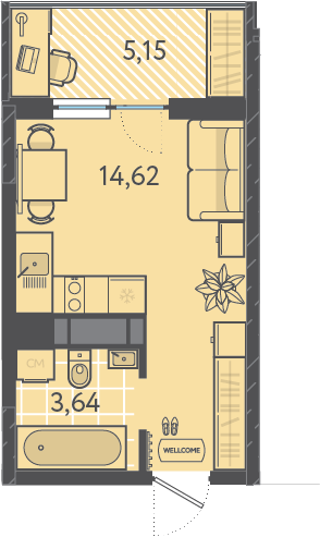 Планировка: Лот · 20,8 м²