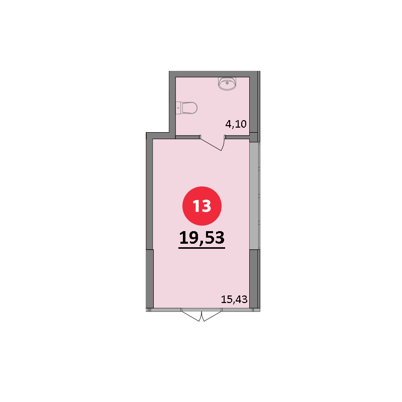 Планировка: Лот · 19,53 м²
