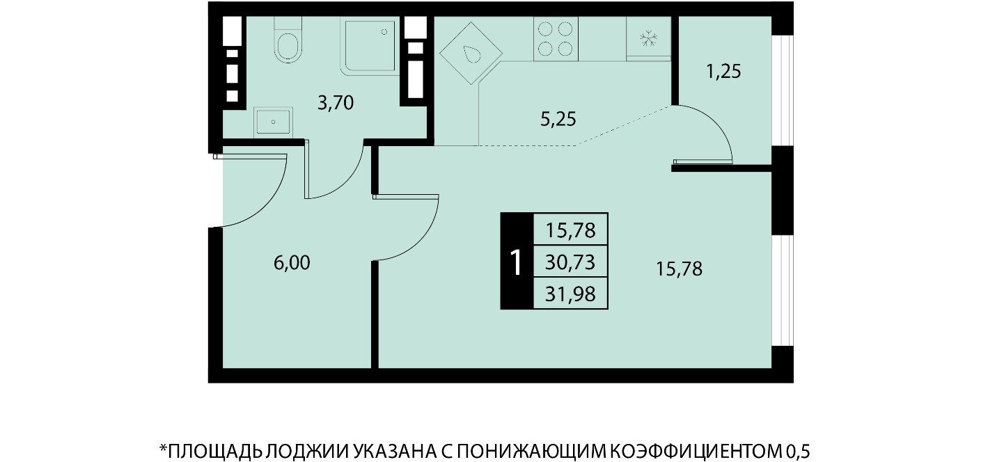 Планировка: Лот · 31,98 м²
