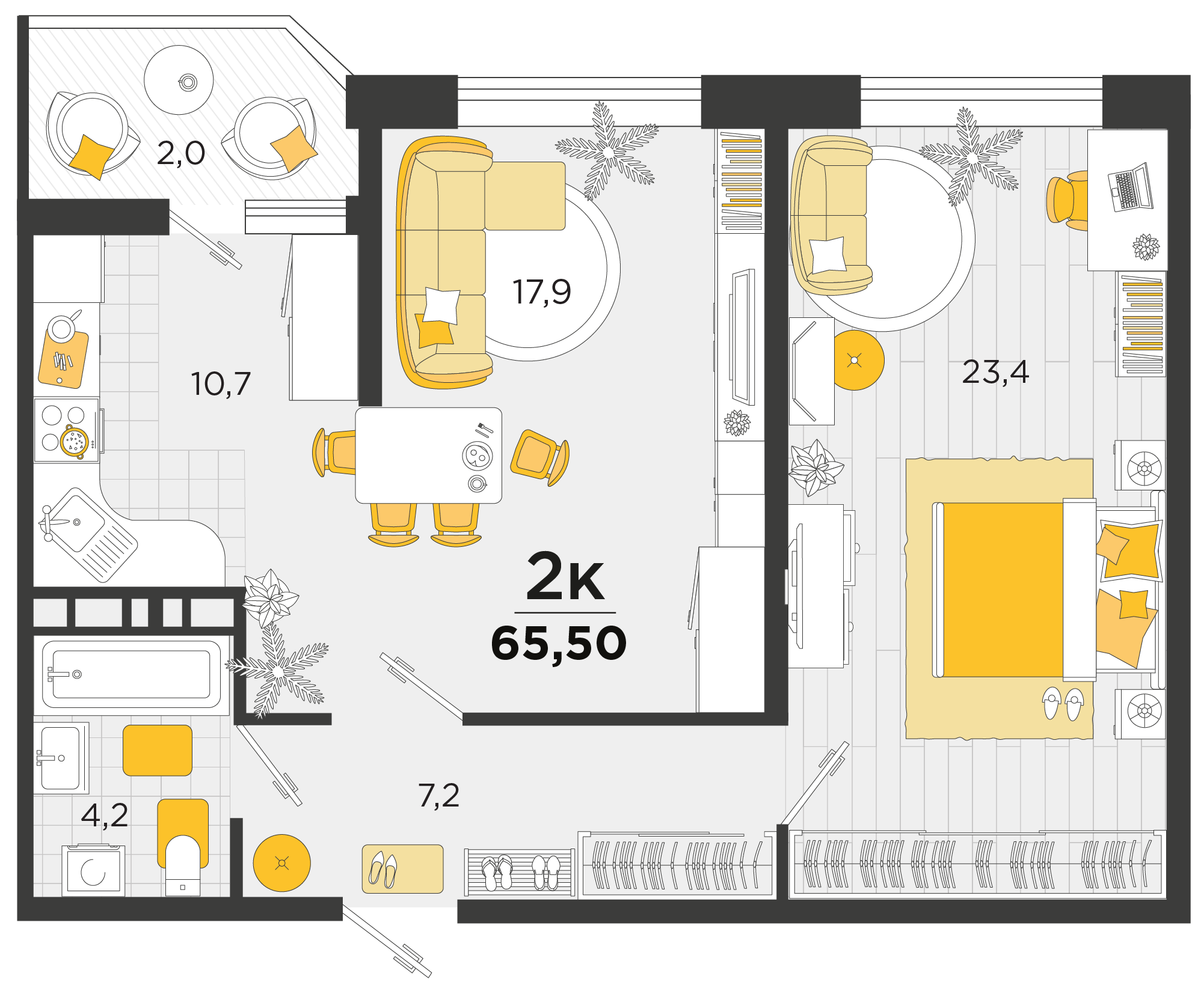 Планировка: Лот · 65,25 м²