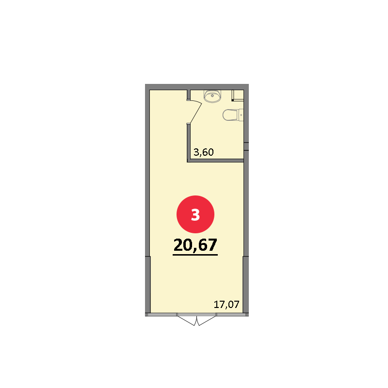 Планировка: Лот · 20,67 м²