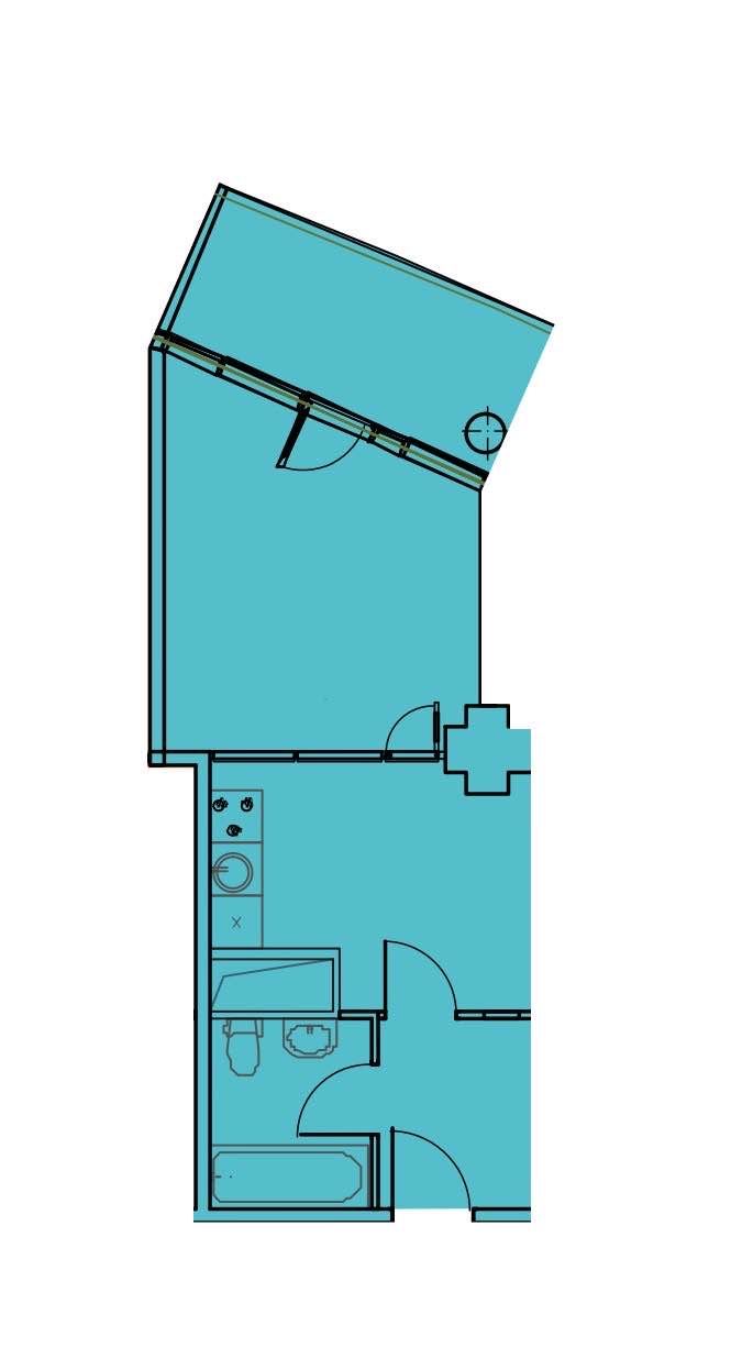 Планировка: 1-комнатная · 39 м²