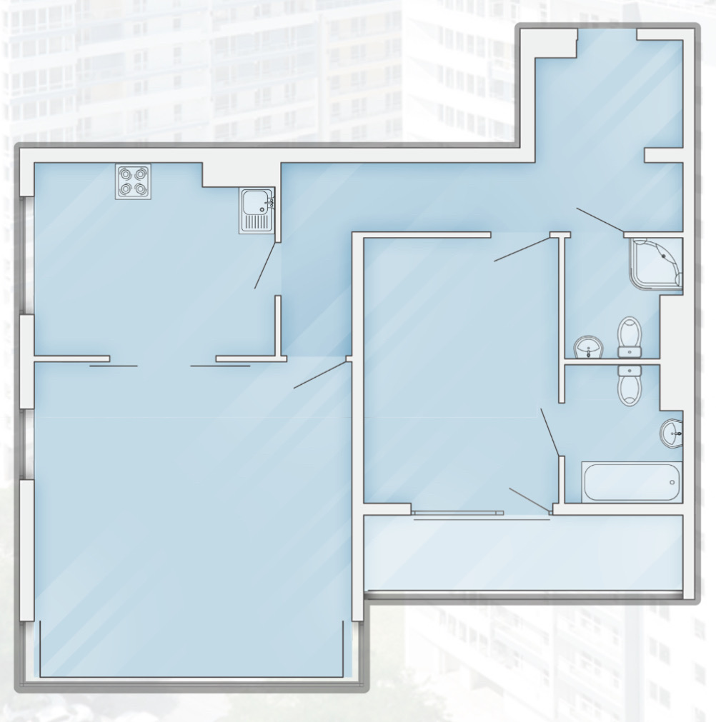 Планировка: 2-комнатная · 83,3 м²