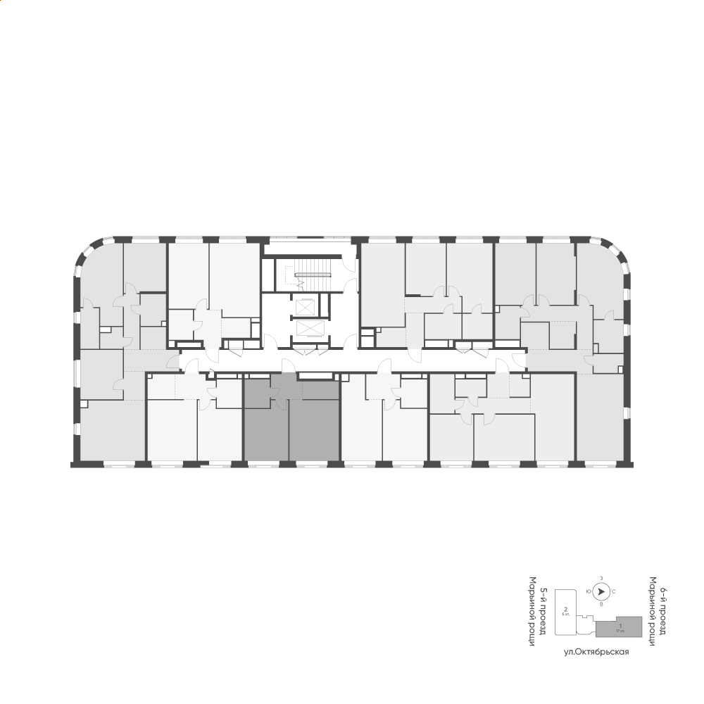 Планировка: 1-комнатная · 43,5 м²