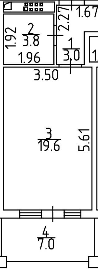 Планировка: 1-комнатная · 33,4 м²