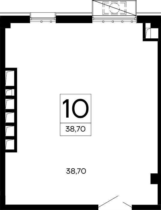 Планировка: Лот · 38,7 м²
