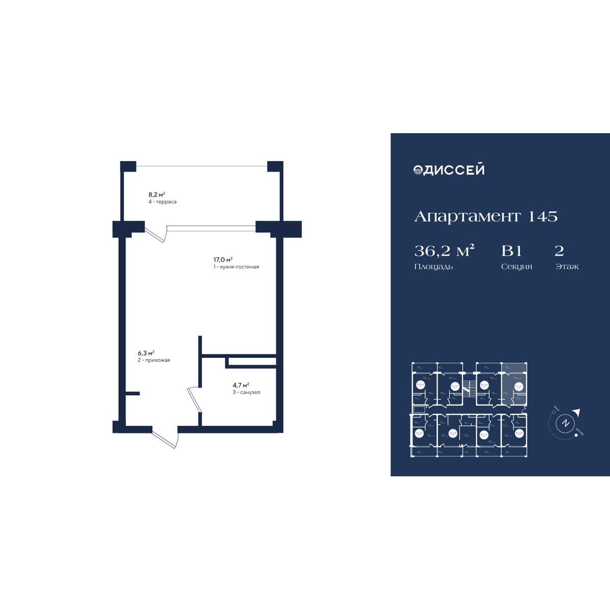 Планировка: Апартаменты · 36,2 м²
