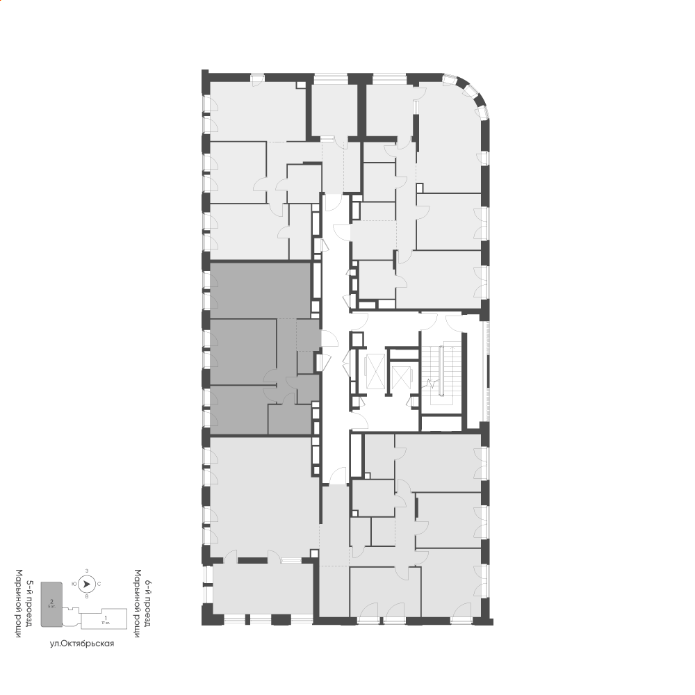 Планировка: 2-комнатная · 66,4 м²