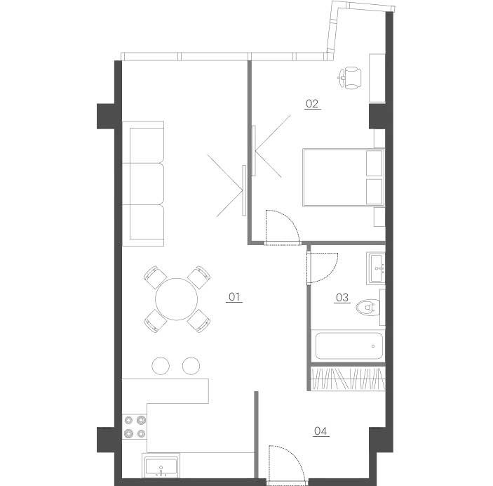 Планировка: 2-комнатная · 62,9 м²