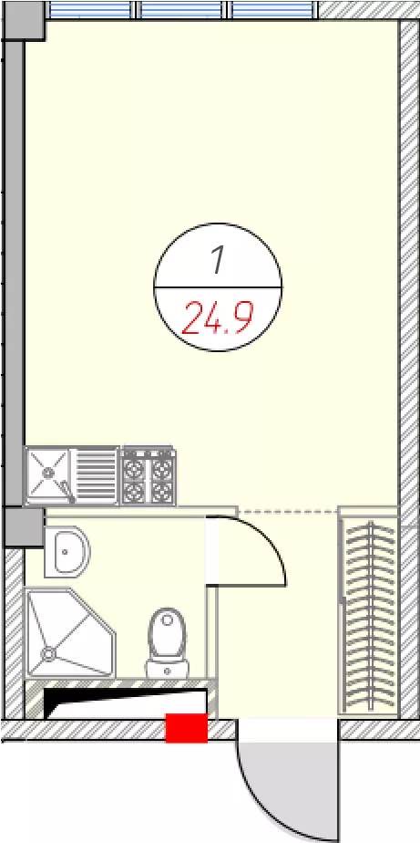 Планировка: Лот · 24,9 м²