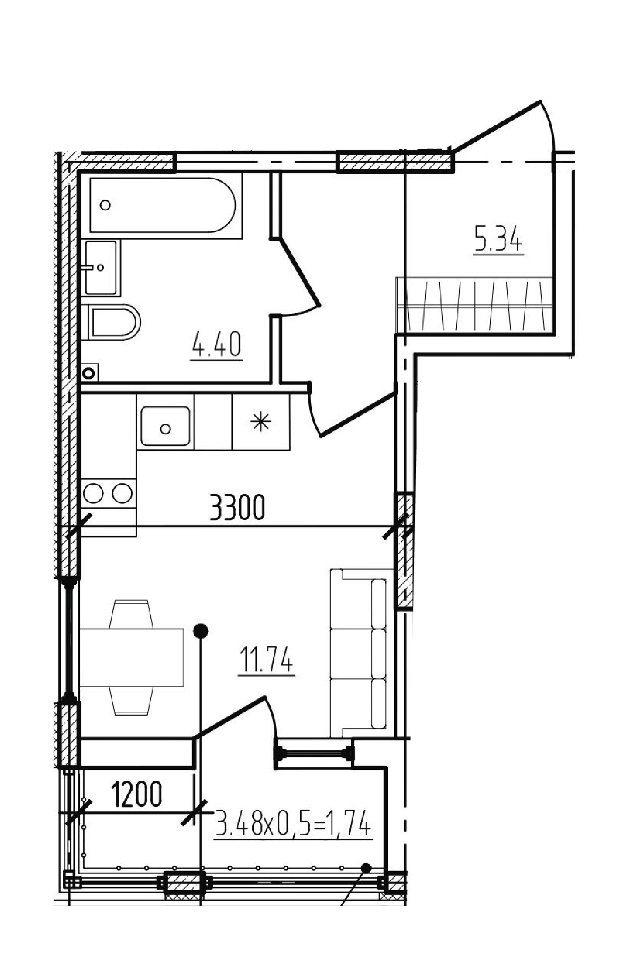 Планировка: Лот · 23,22 м²