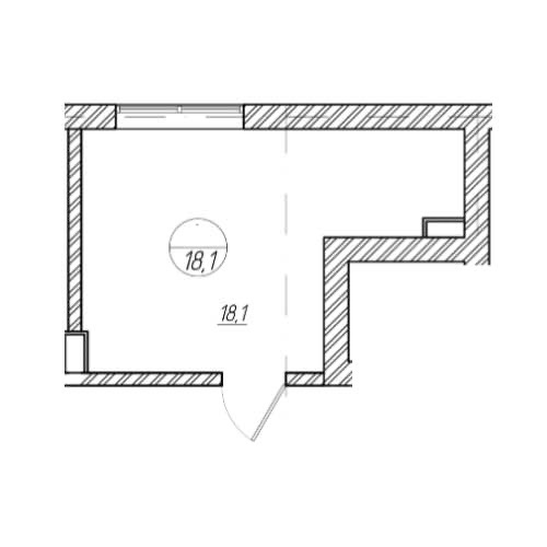Планировка: Лот · 18,1 м²