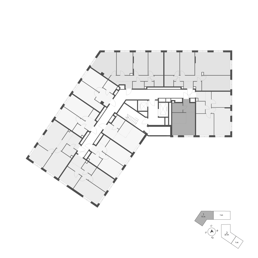 Планировка: 1-комнатная · 28,1 м²