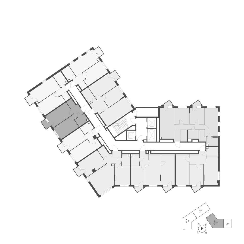 Планировка: 1-комнатная · 39,5 м²