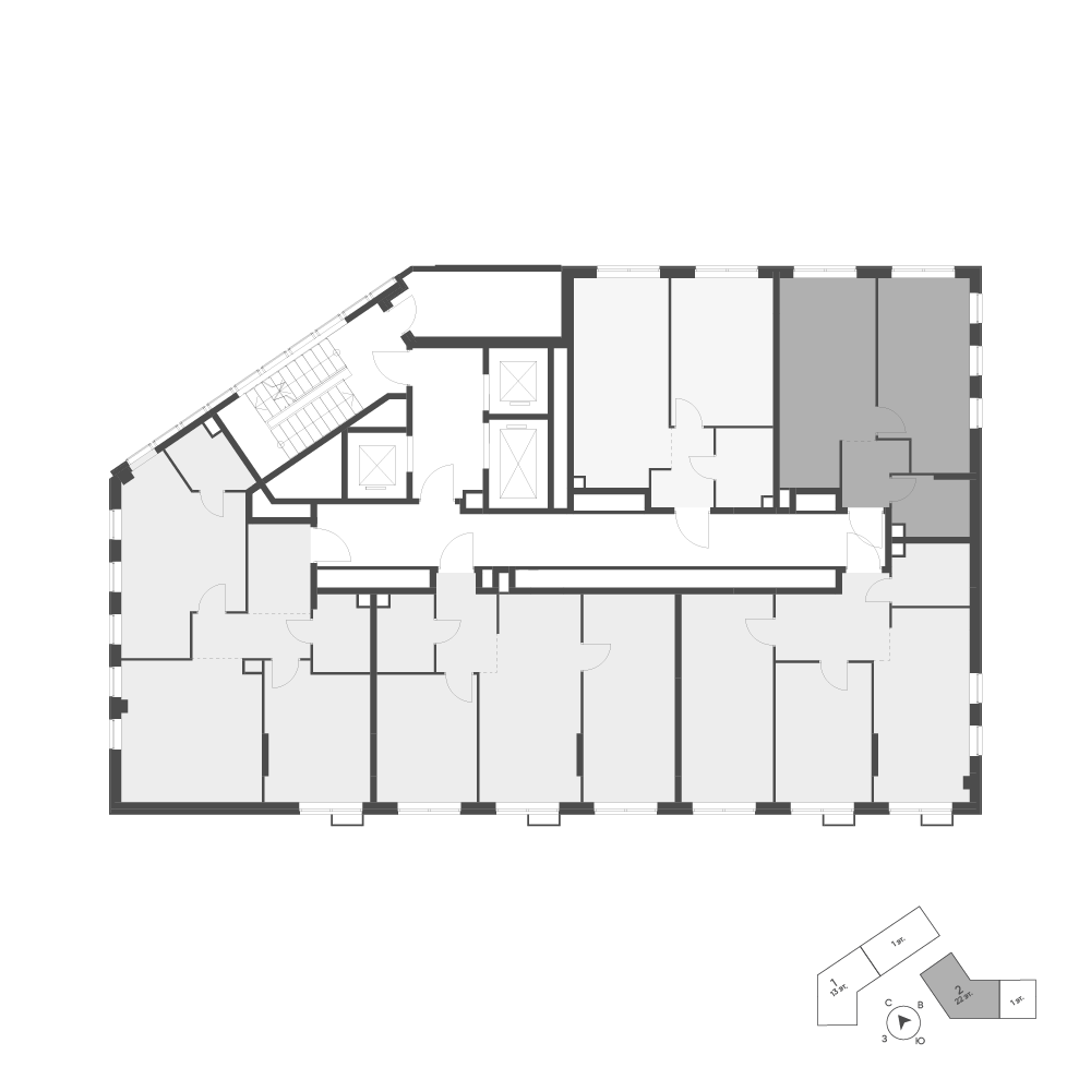 Планировка: 1-комнатная · 41,8 м²