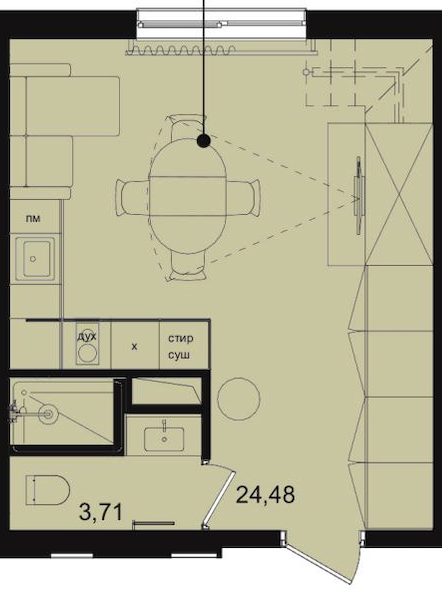 Планировка: 2-комнатная · 52,4 м²
