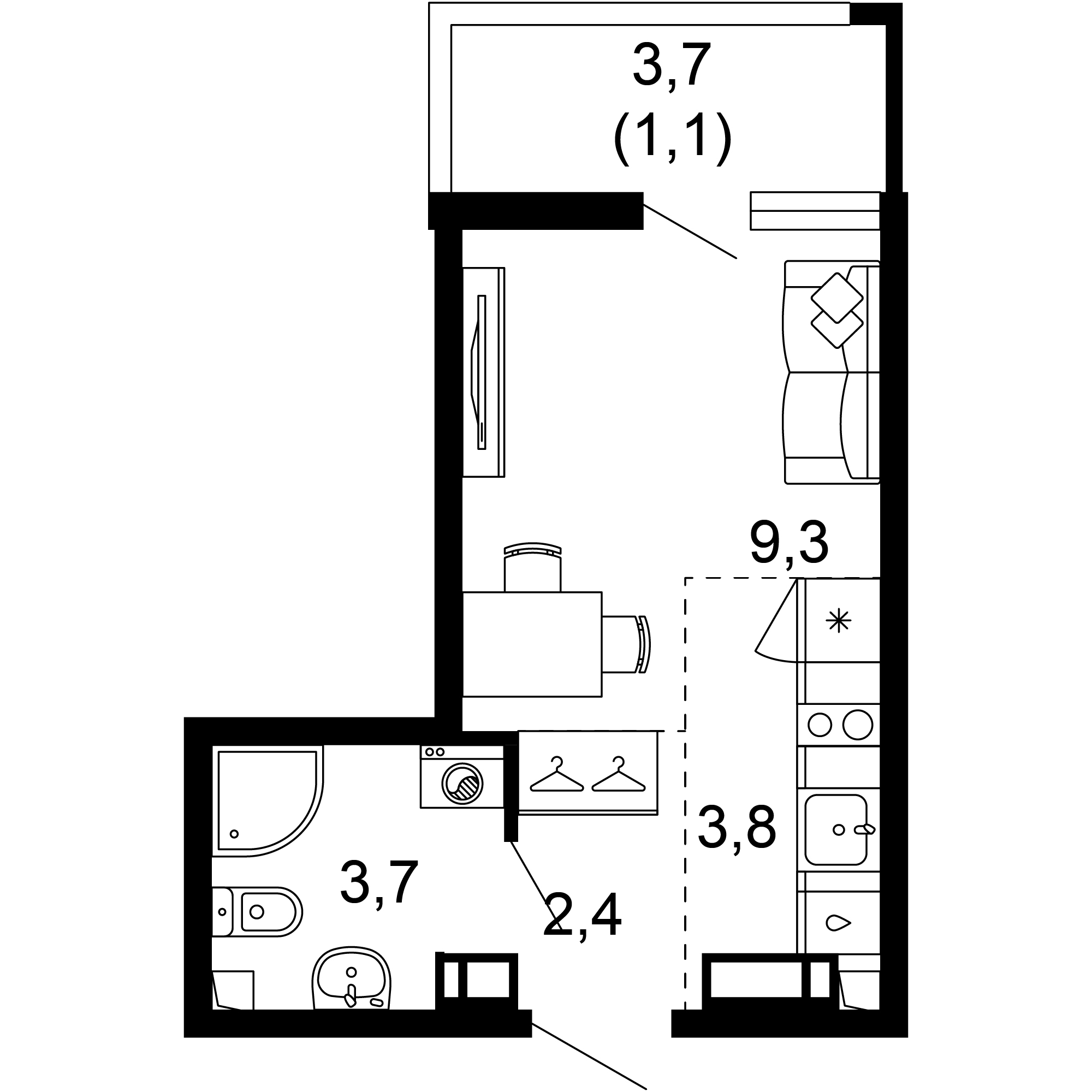Планировка: Лот · 20,3 м²