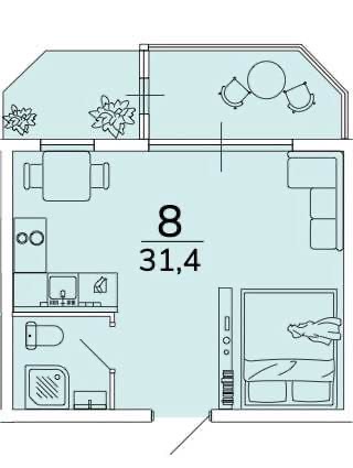 Планировка: Лот · 31,4 м²