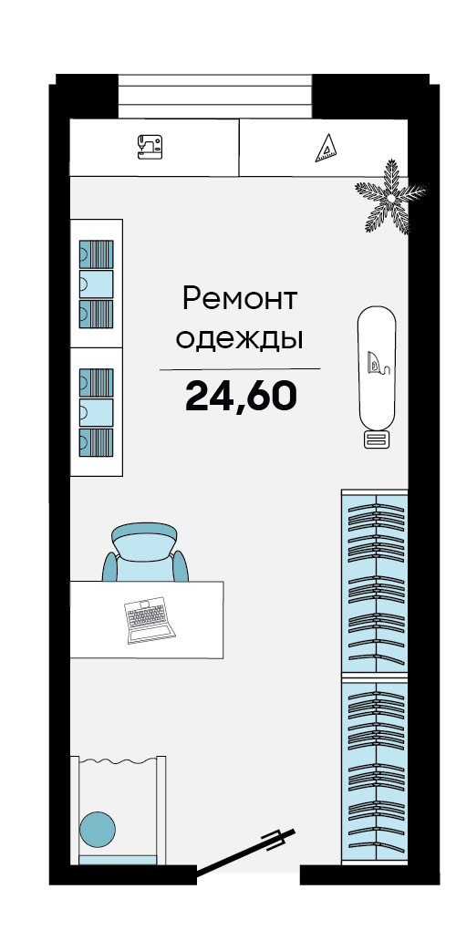 Планировка: Лот · 24,5 м²