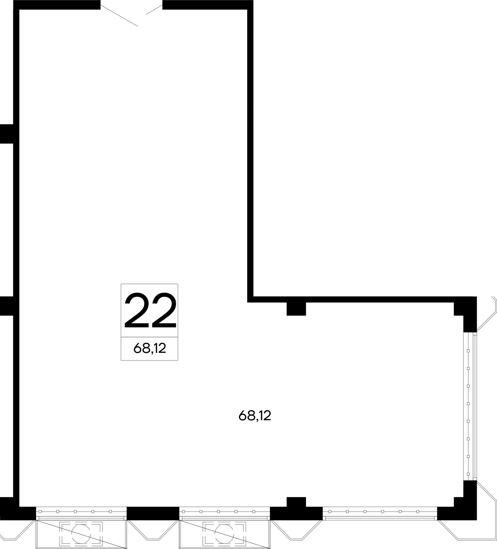 Планировка: Лот · 68,12 м²