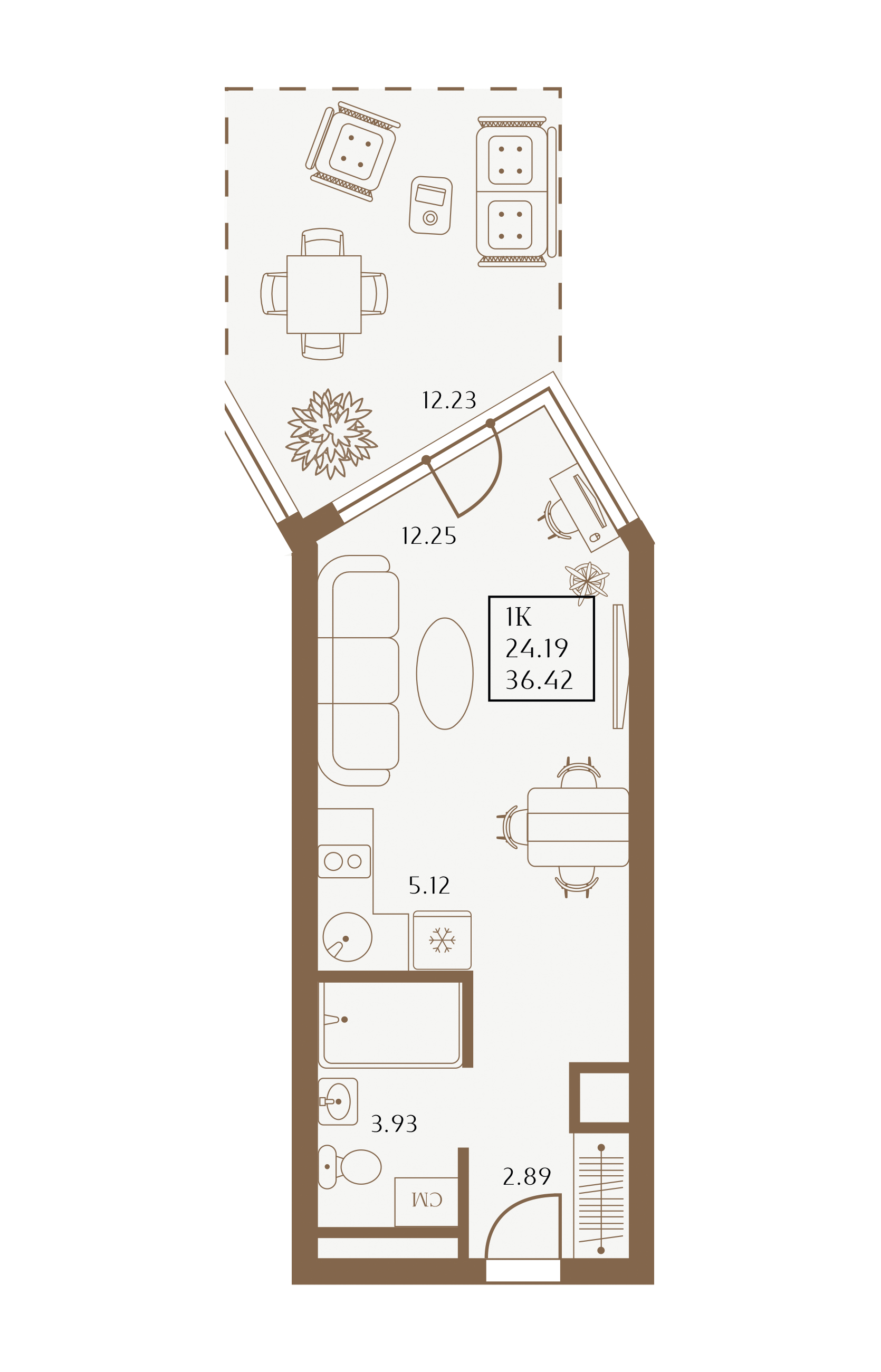 Планировка: Лот · 36,42 м²