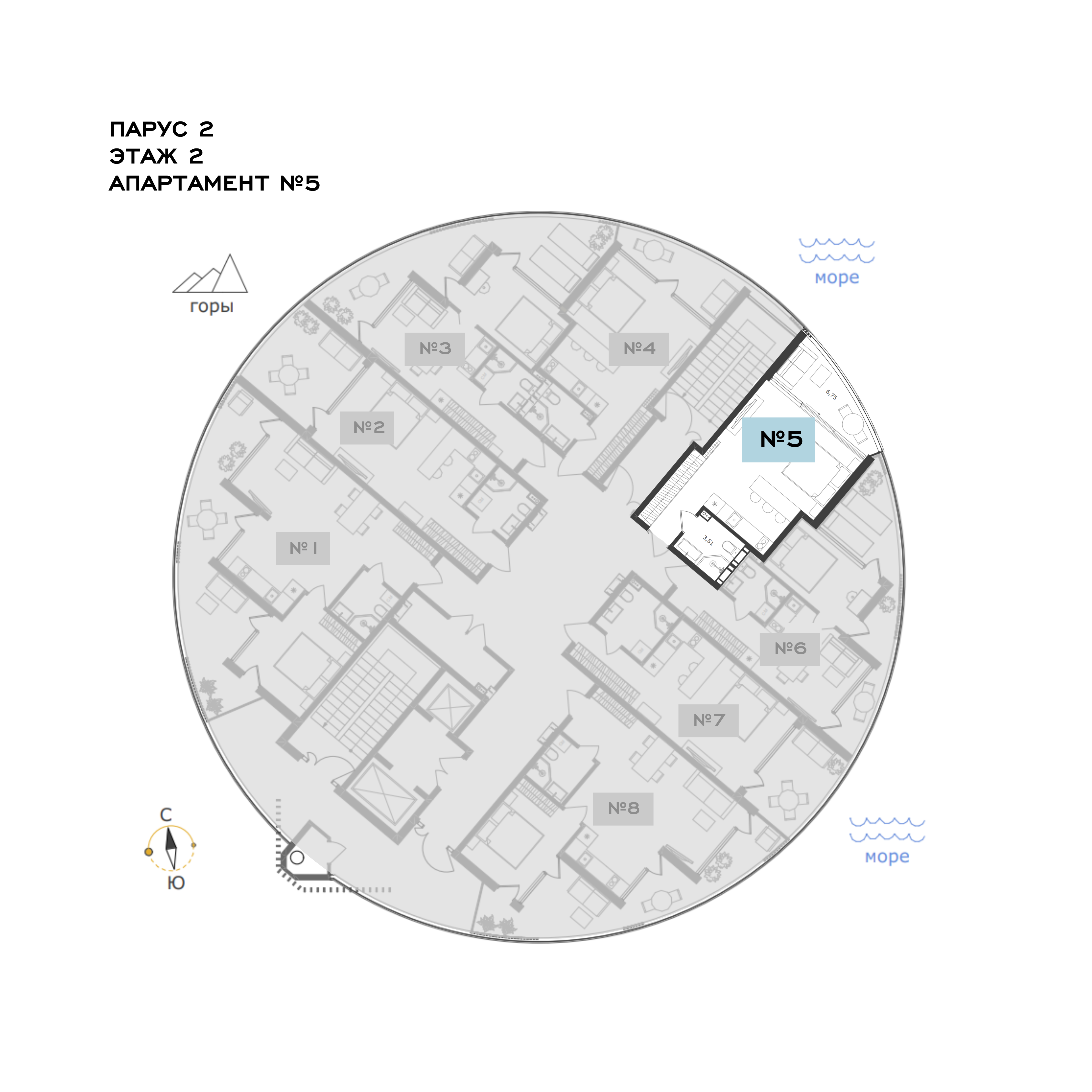 Планировка: Студия · 36,52 м²