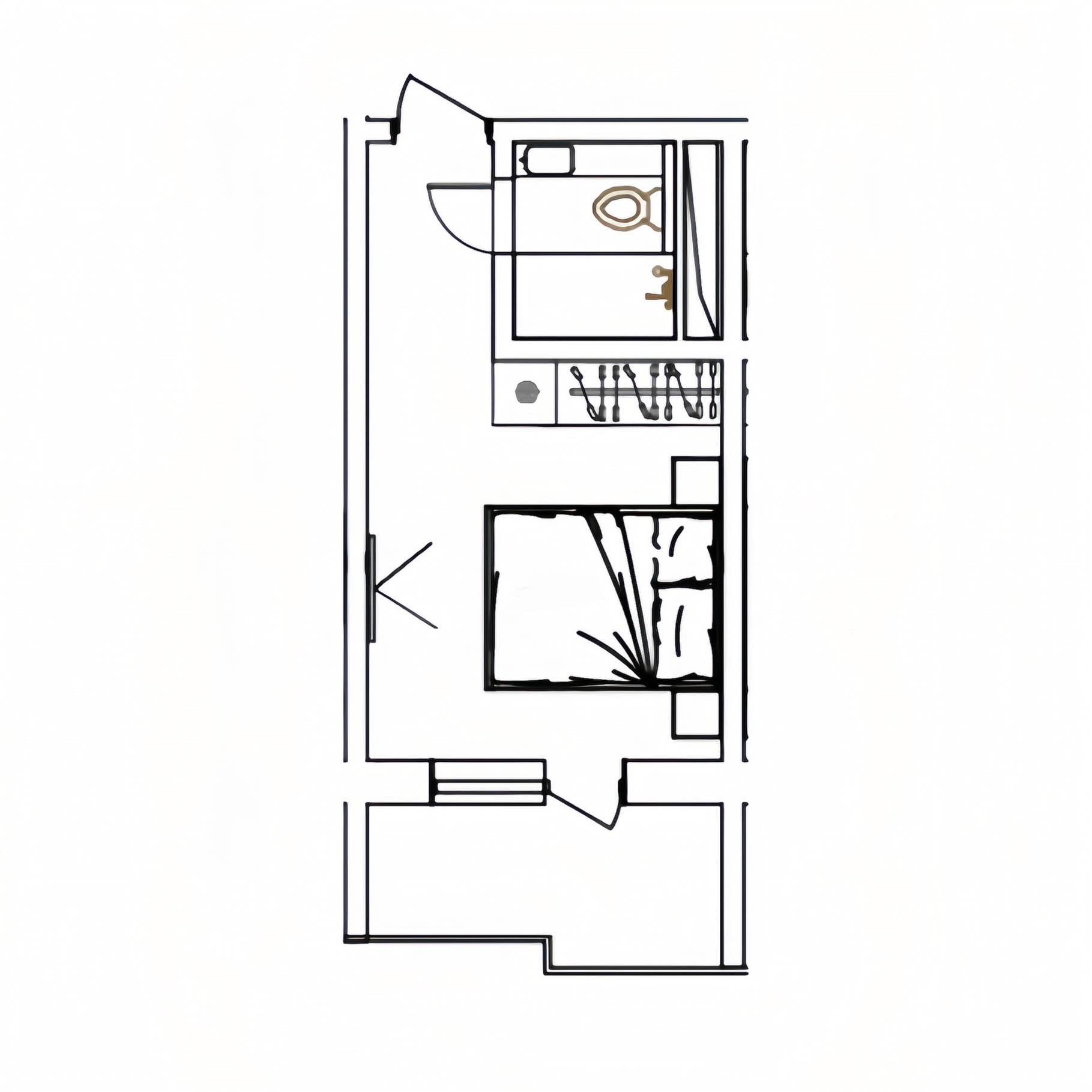 Планировка: Апартаменты · 23,9 м²