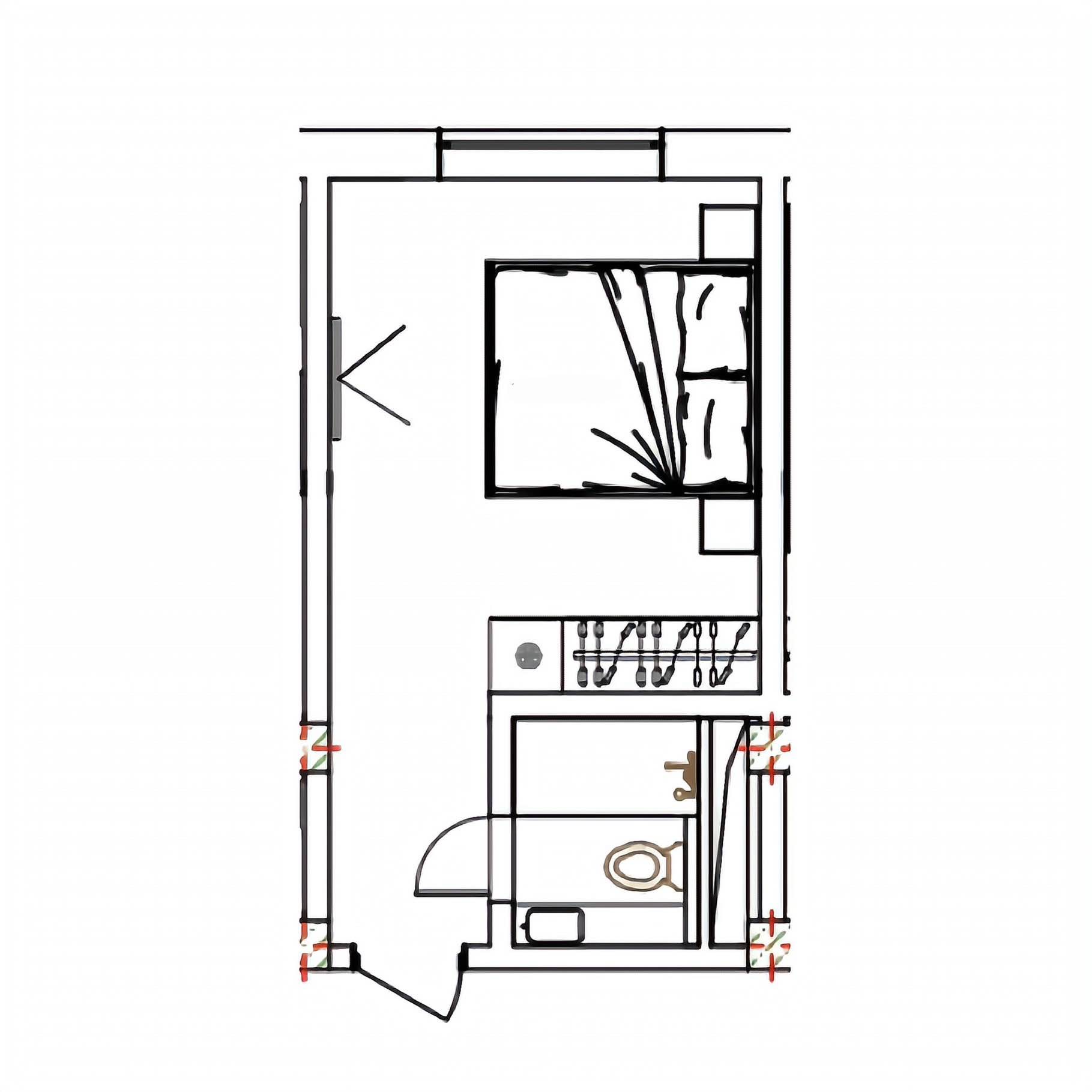 Планировка: Апартаменты · 20,5 м²