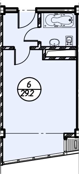 Планировка: Апартаменты · 29,2 м²