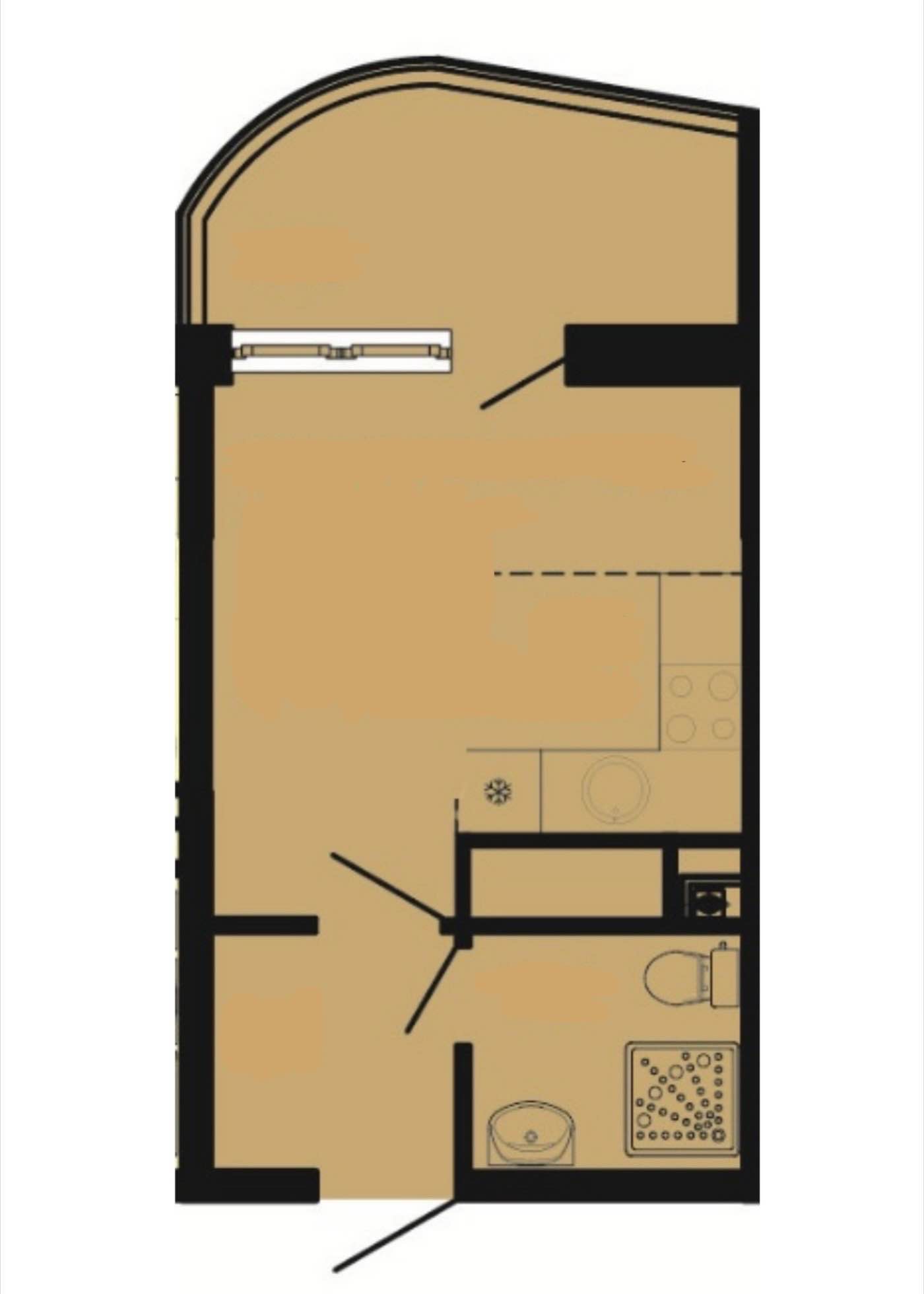 Планировка: Студия · 16,75 м²