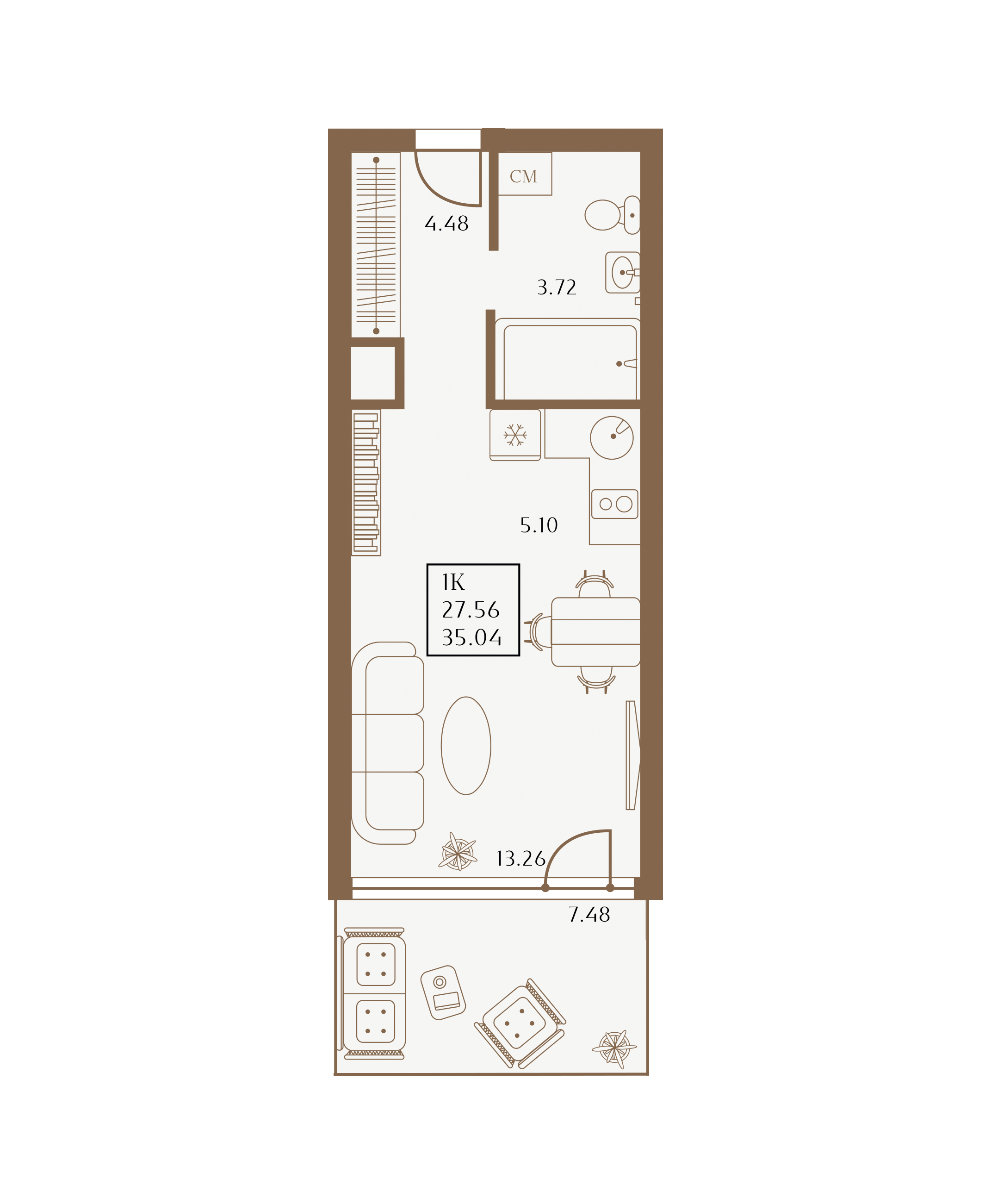Планировка: Лот · 35,04 м²