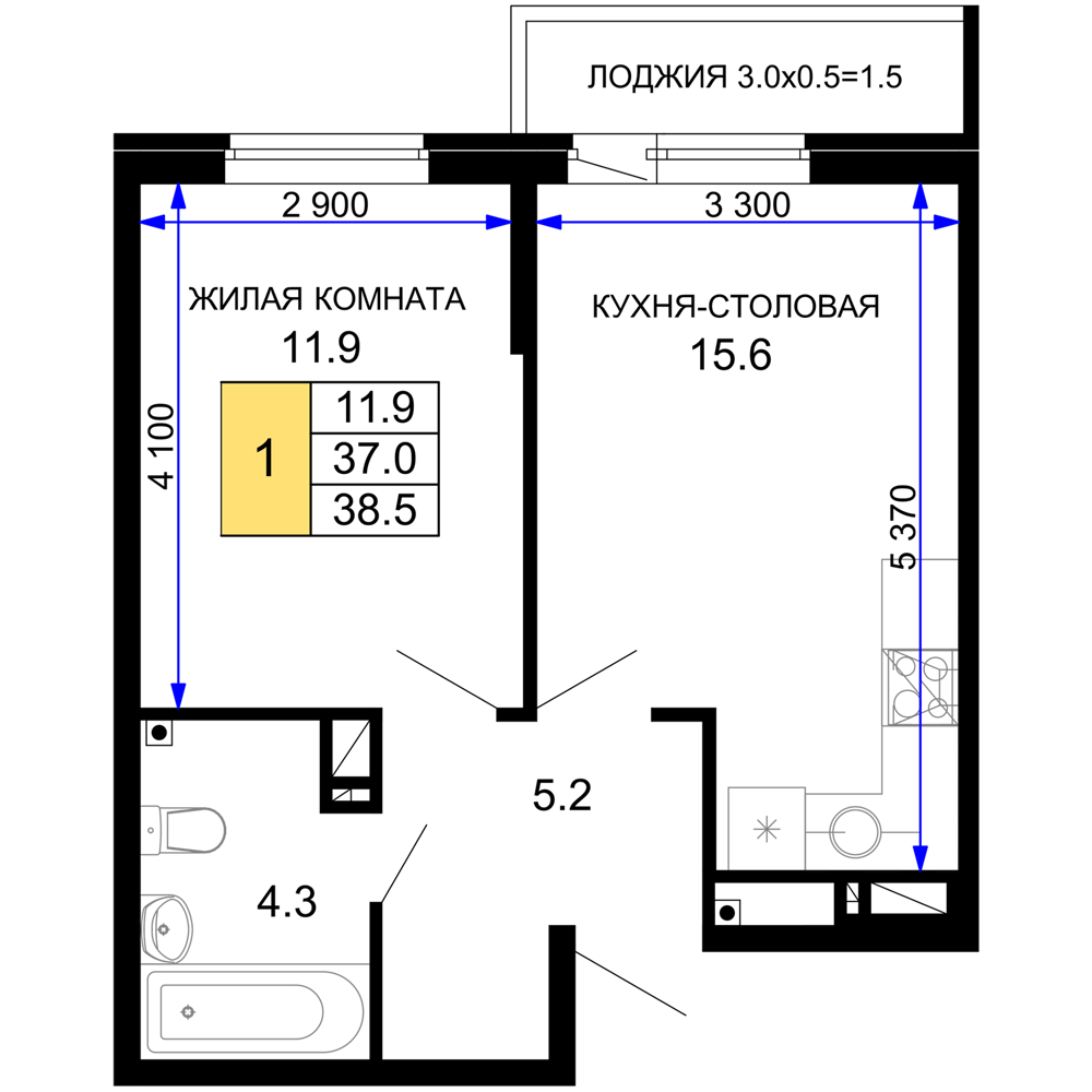 Планировка: Лот · 39,2 м²