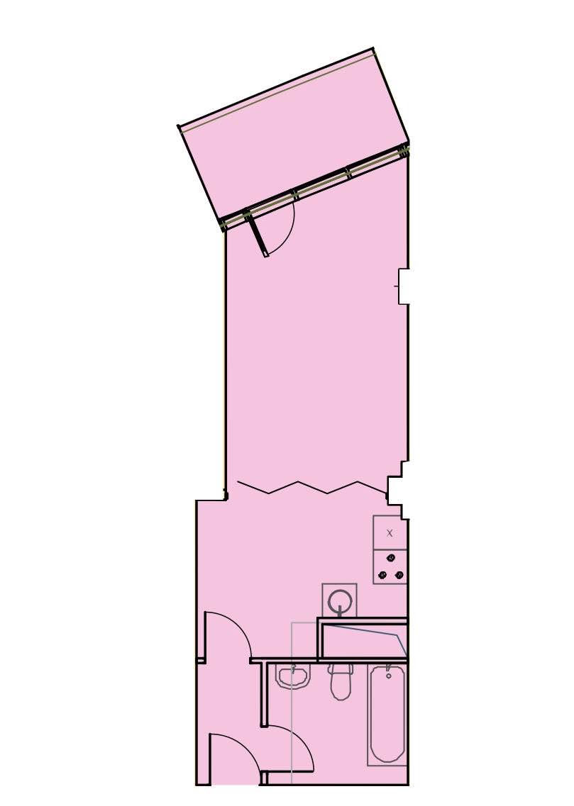 Планировка: 1-комнатная · 41,7 м²