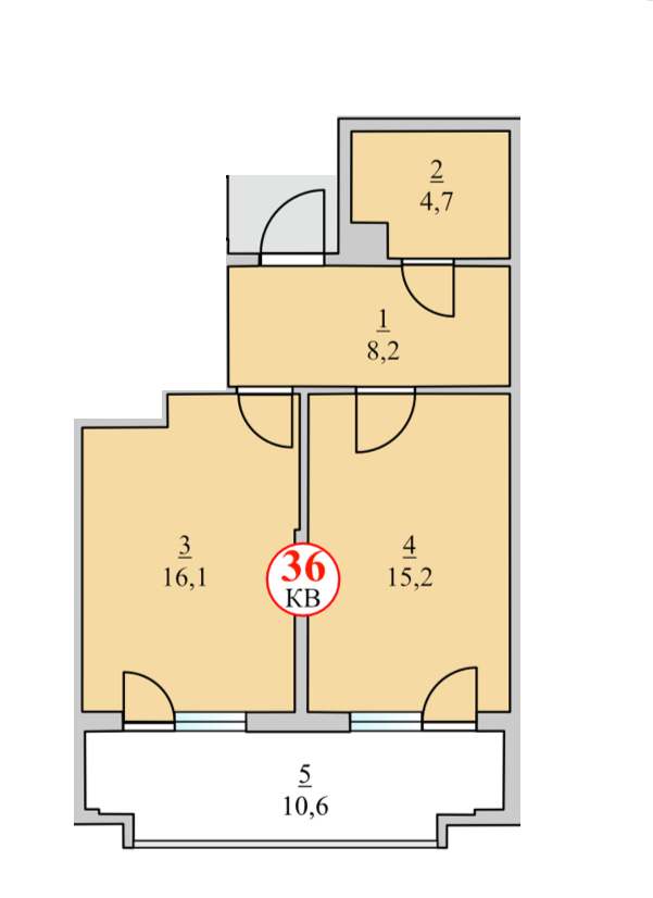 Планировка: 2-комнатная · 54,8 м²