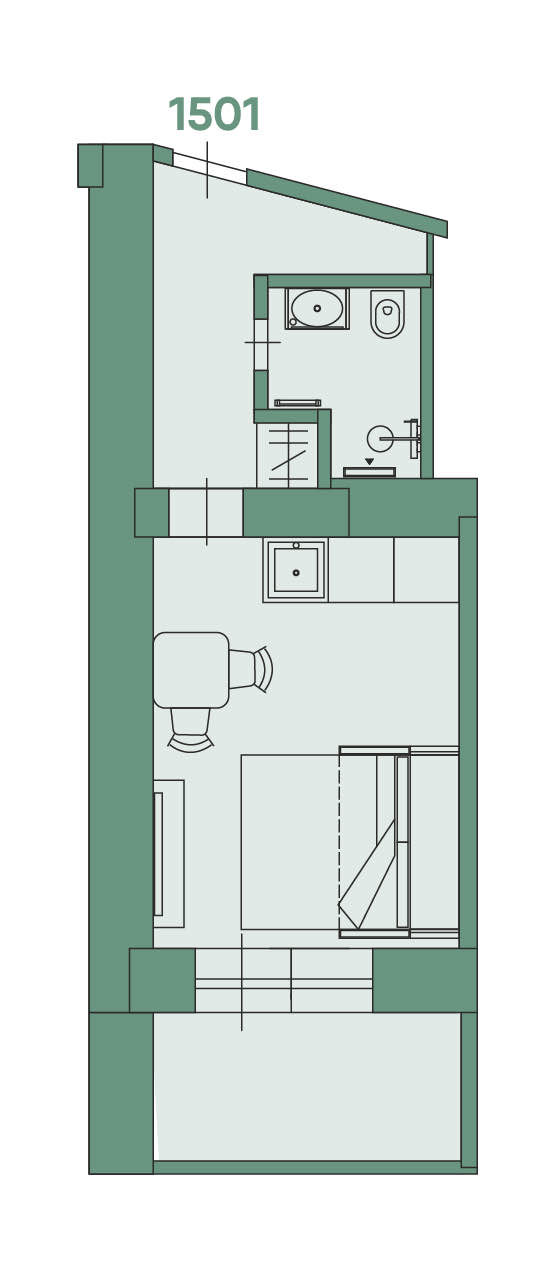 Планировка: Студия · 21,8 м²
