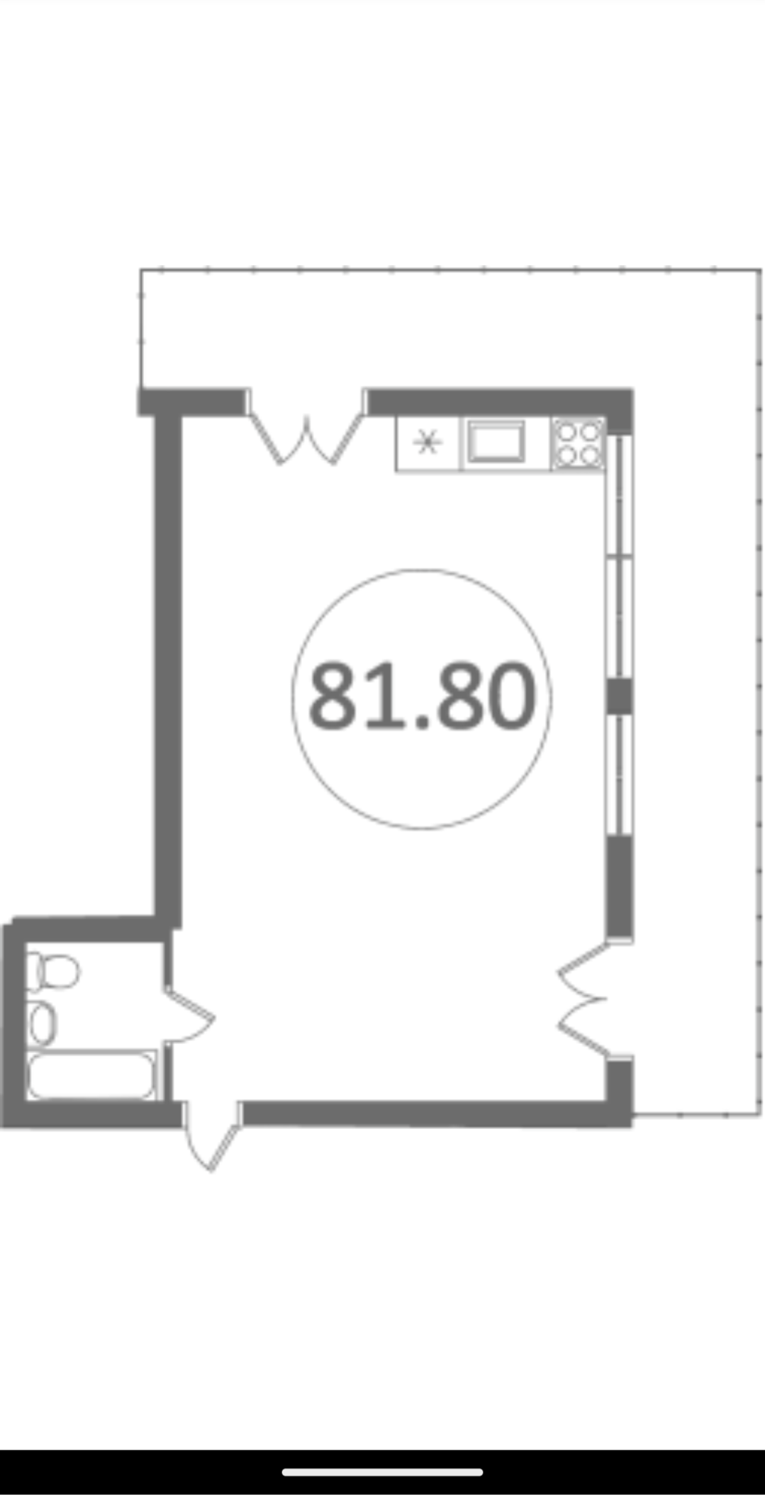 Планировка: 2-комнатная · 82 м²