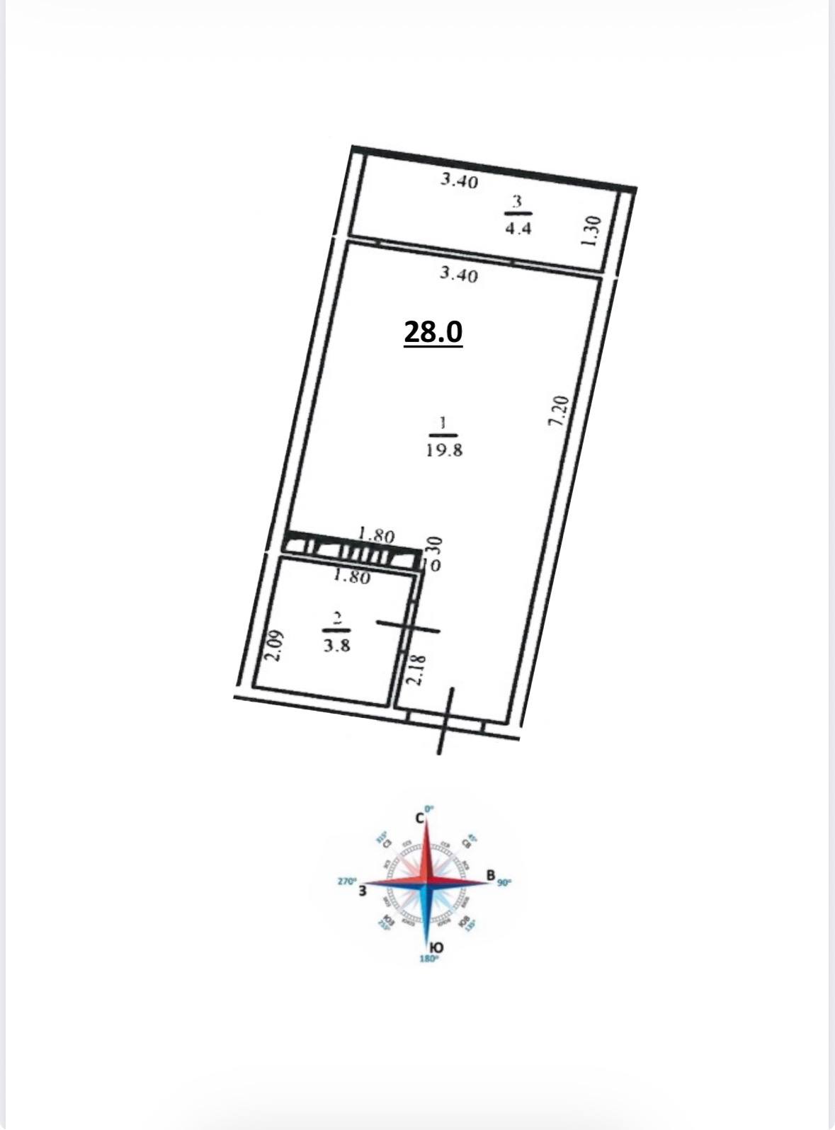 Планировка: Студия · 28 м²