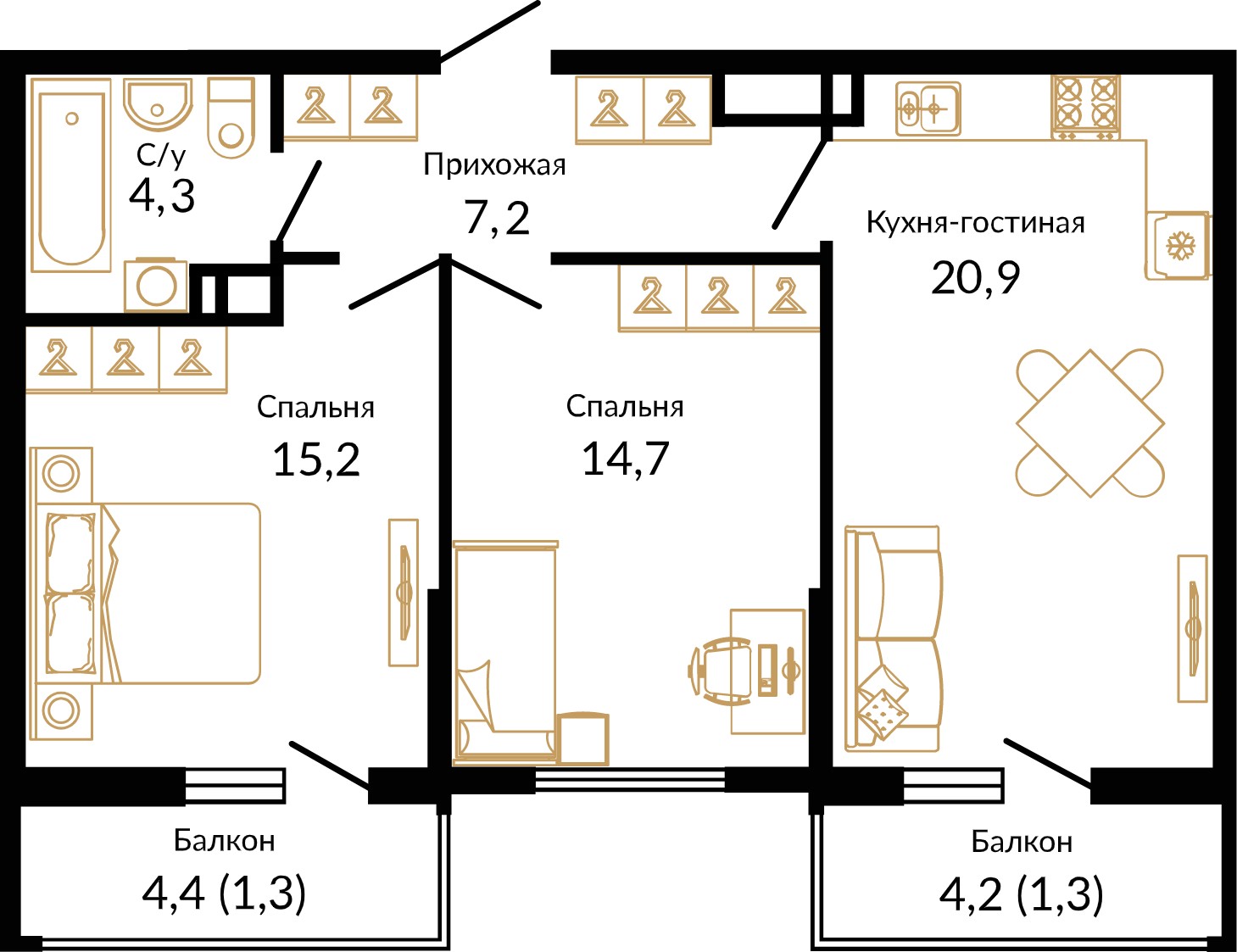 Планировка: Лот · 65,17 м²