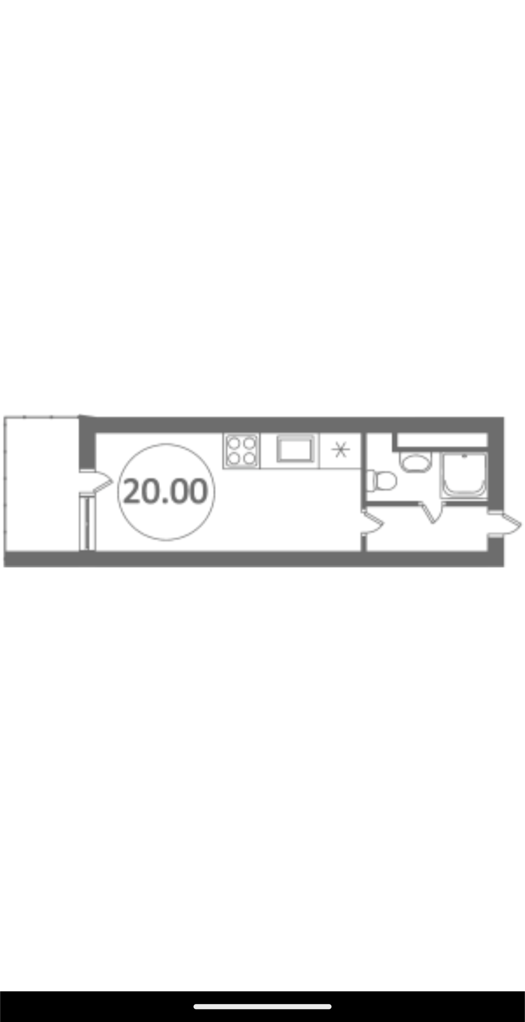 Планировка: Студия · 20 м²