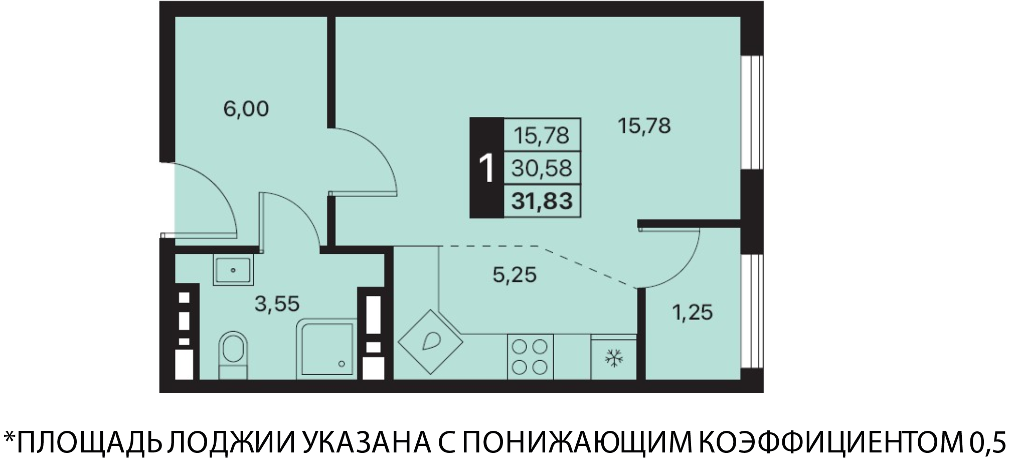Планировка: Лот · 31,83 м²