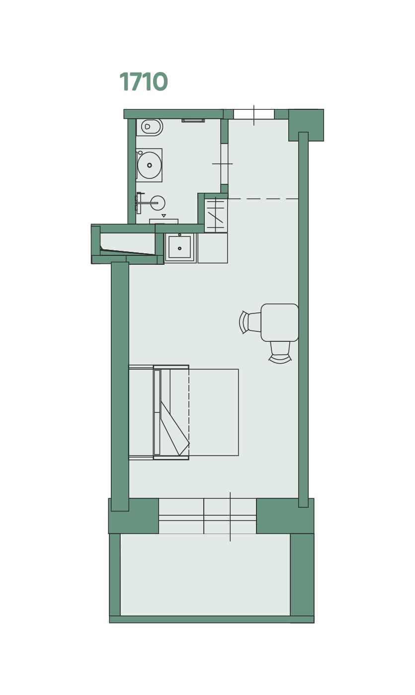 Планировка: Студия · 21,8 м²
