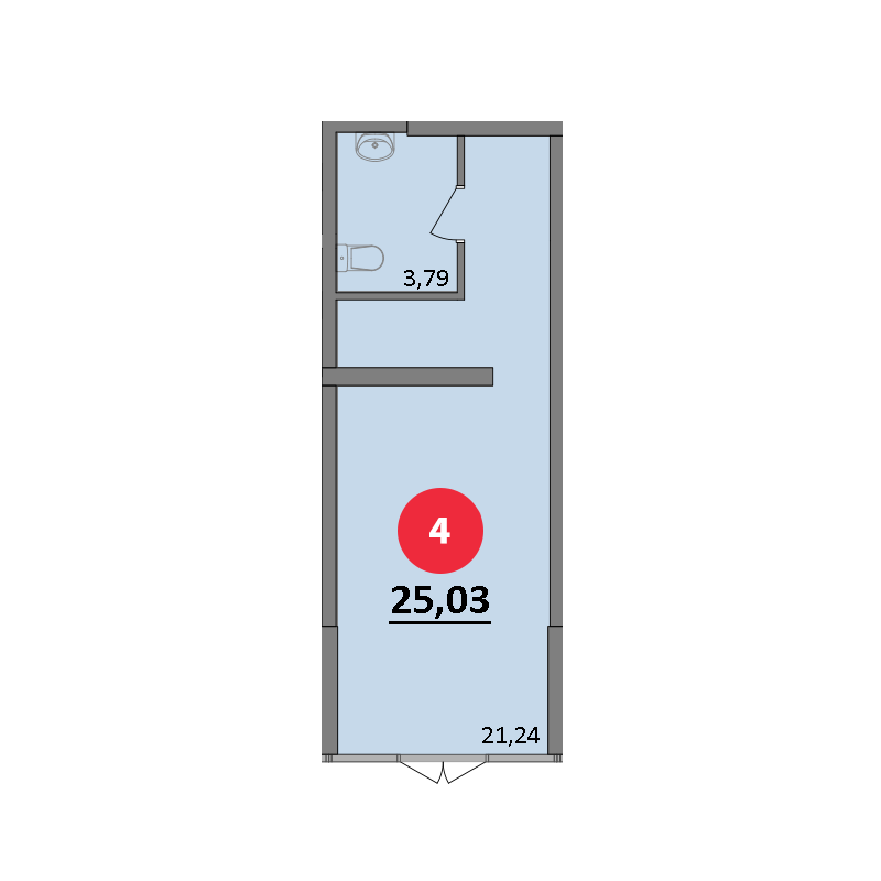 Планировка: Лот · 25,03 м²