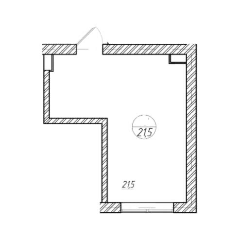 Планировка: Лот · 21,5 м²