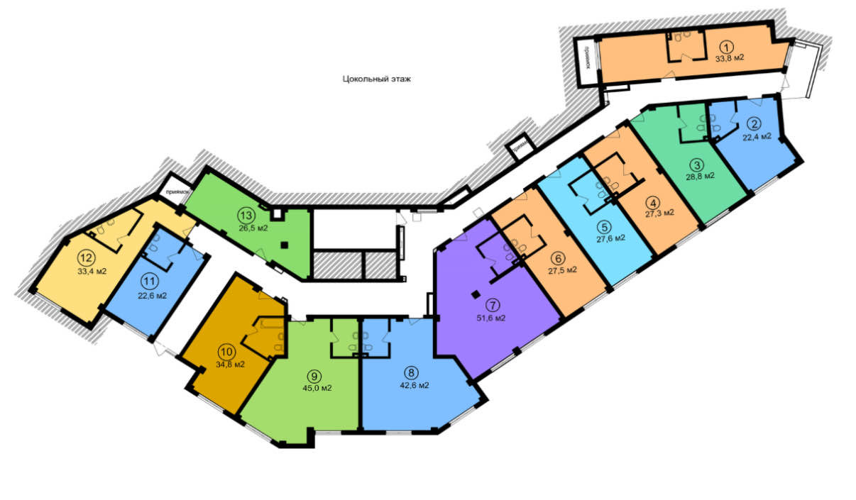 Планировка: Лот · 34,1 м²