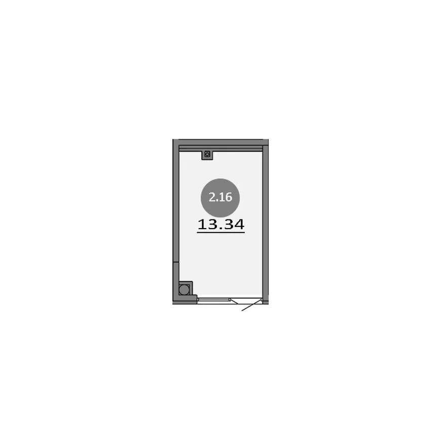 Планировка: Лот · 13,34 м²