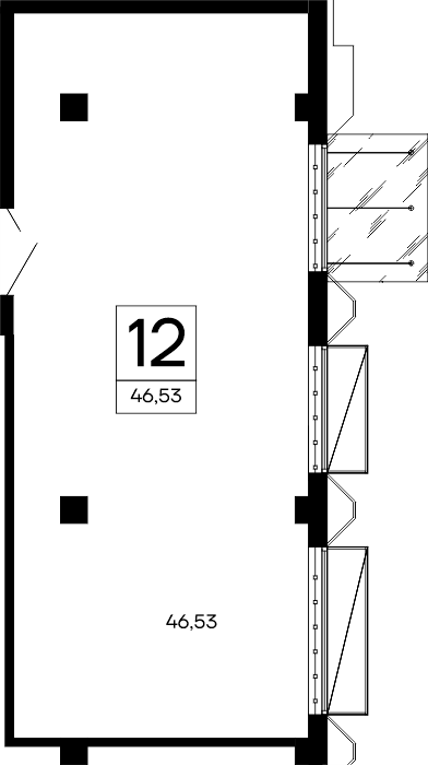 Планировка: Лот · 46,53 м²