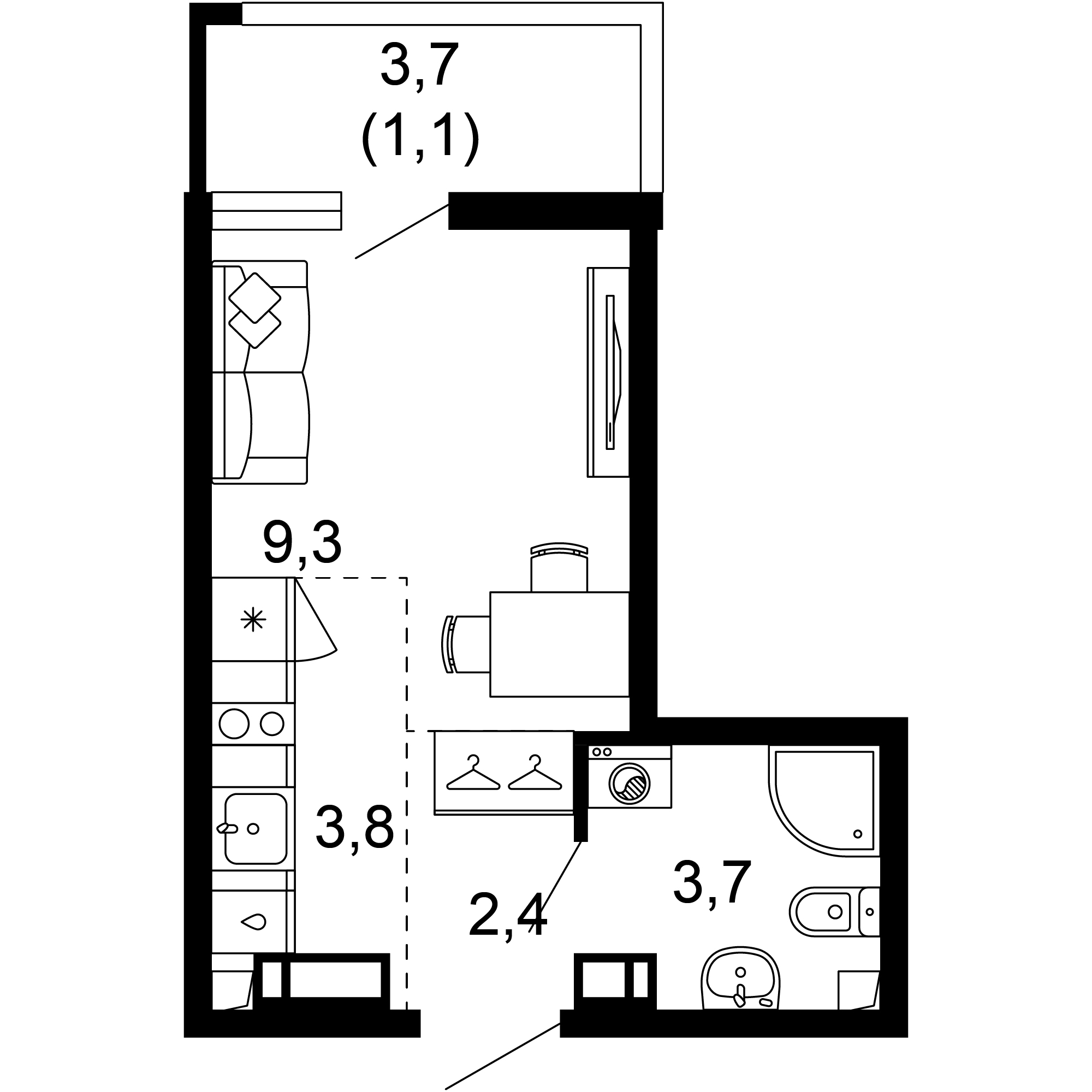 Планировка: Лот · 20,3 м²